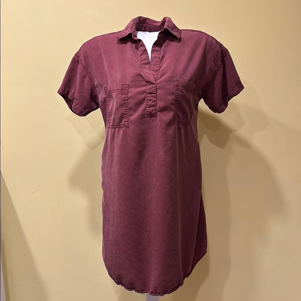 Dusty Rose Short Sleeve TShirt Dress
